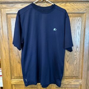 STARTER Blue Short Sleeve Tee Classic Crew Neck Dri-Star